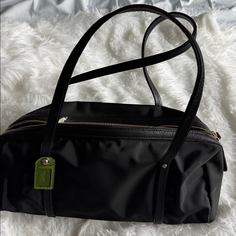 Kate Spade Black Nylon Bag with Green Accent